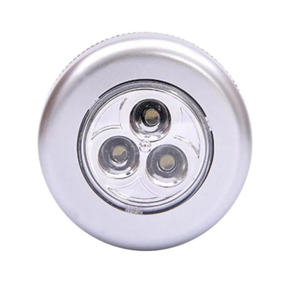 3-LED Battery Powered Tap Push Light (Pack of 2)