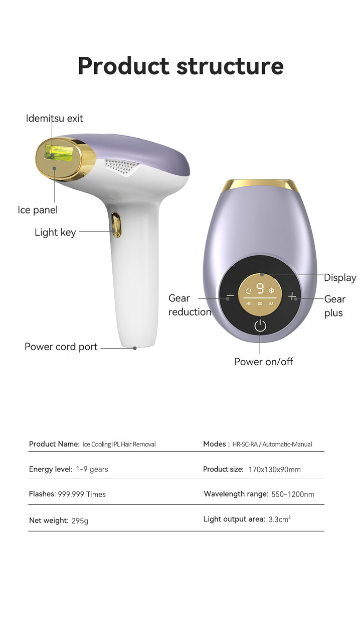 TSLO10 Hair Removal Device Elite At Home Hair and Skin Treatment