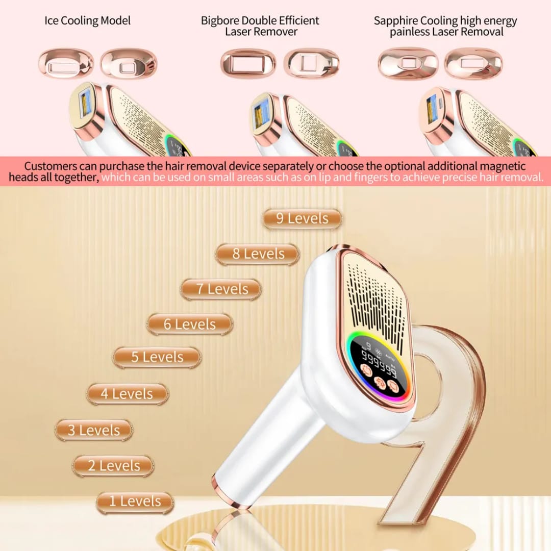 3-in-1 Sapphire Ice Cooling IPL Hair Remover Device TSLO9